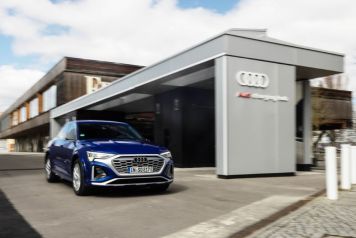 2023 Audi SQ8 Sportback e tron charging hub Berlin
